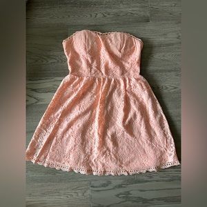 Strapless lace dress Size small